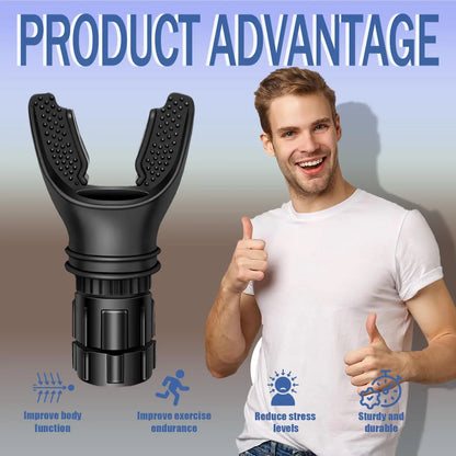 Breathing Trainer,Portable Lung Trainer,Breathing Resistance Trainer for Oral and Muscular Exercise, Daily Fitness Training, Easy-To-Clean Design