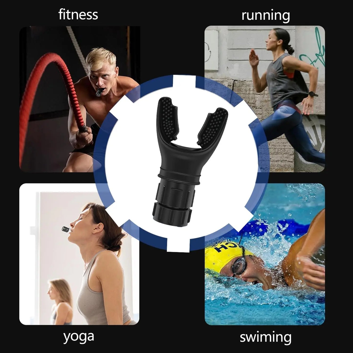 Breathing Trainer,Portable Lung Trainer,Breathing Resistance Trainer for Oral and Muscular Exercise, Daily Fitness Training, Easy-To-Clean Design