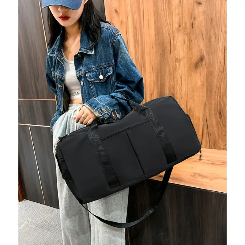 Gym Bag for Women and Men, Workout Bag for Sports, Travel Duffel Bag with Shoe and Wet Clothes Compartments