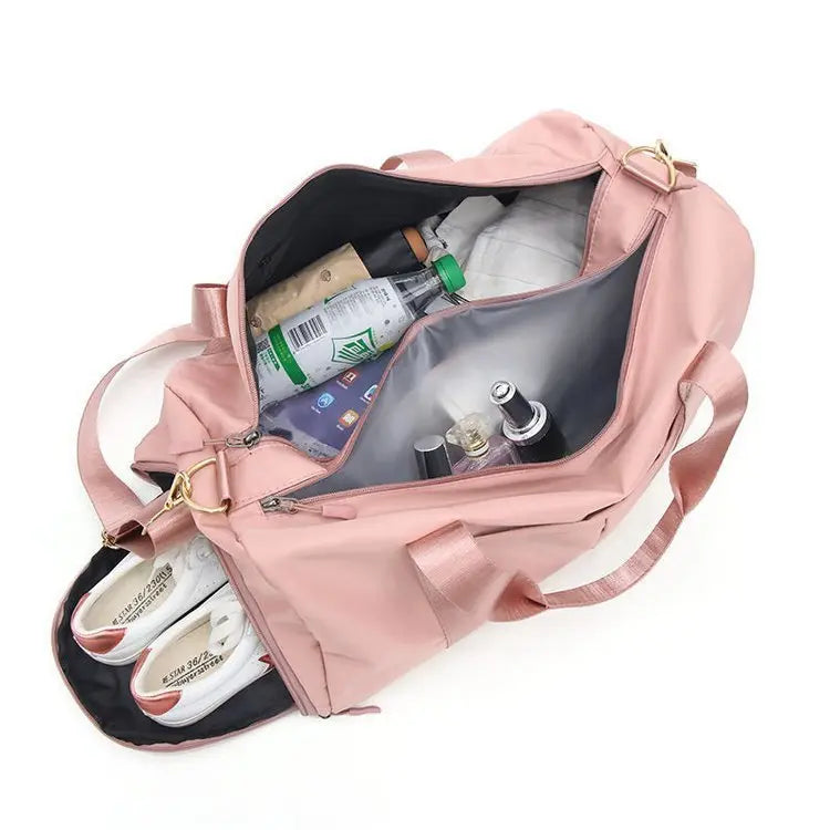 Gym Bag for Women and Men, Workout Bag for Sports, Travel Duffel Bag with Shoe and Wet Clothes Compartments