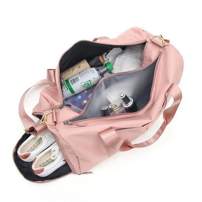 Gym Bag for Women and Men, Workout Bag for Sports, Travel Duffel Bag with Shoe and Wet Clothes Compartments